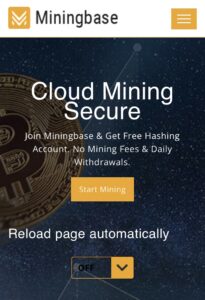 Miningbase homepage
