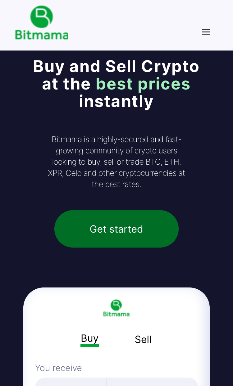 Bitmama homepage